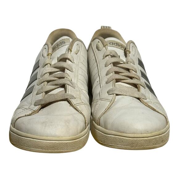 Adidas VL Court 2.0 White Silver Sneakers Men's Size 9 Classic Casual low Top - Picture 4 of 8